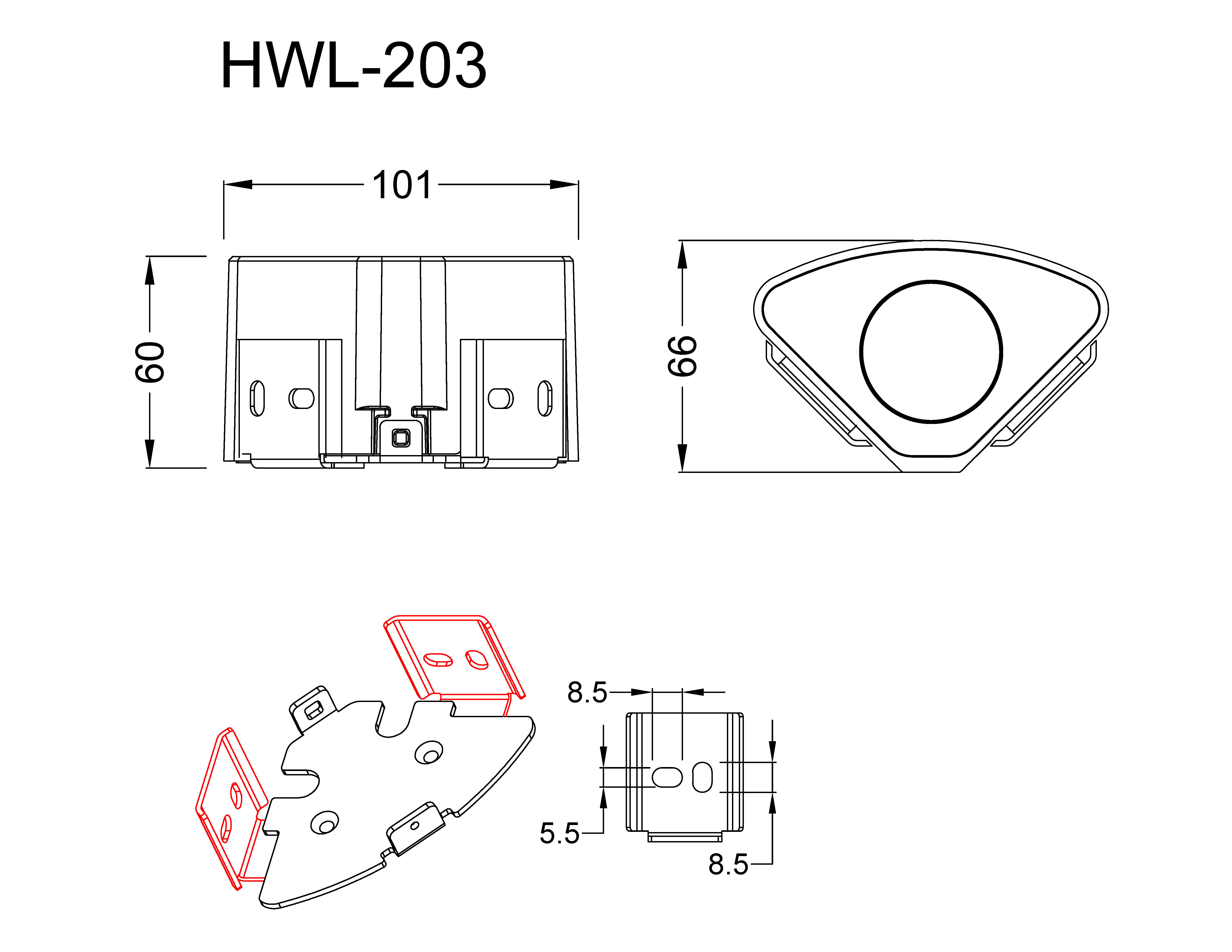 尺寸图HWL-203-Model